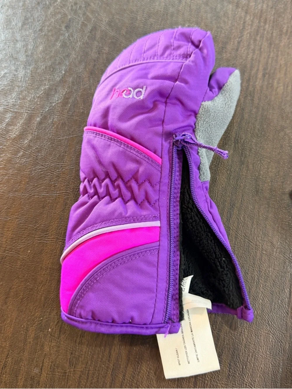 Head Purple and Pink Kids Winter Mittens Sz Small